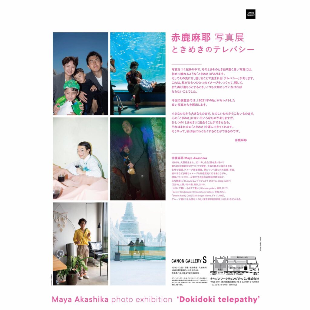 赤鹿麻耶写真展「ときめきのテレパシー」が東京のキヤノンギャラリー Sで開催。現在の視点でセレクトされた大判作品35点。