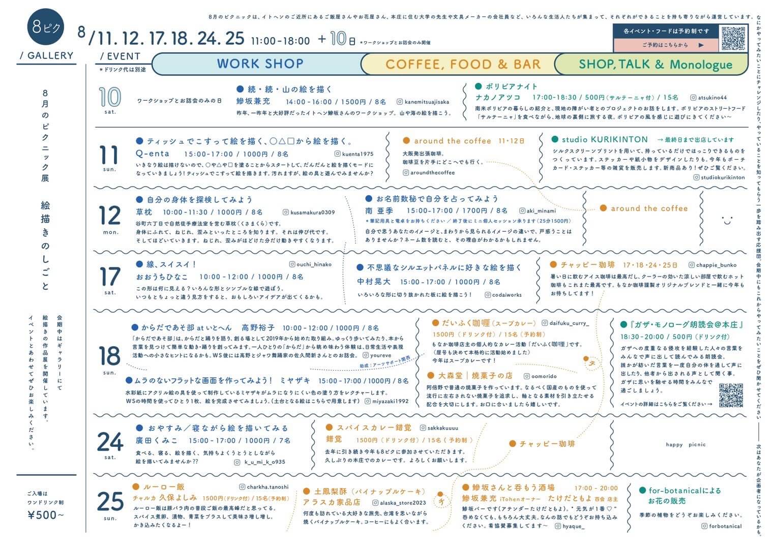 企画を持ち寄るイベント「8月のピクニック展」、iTohenにて8月10日から開催。展示やワークショップほか多彩なプログラムを展開。