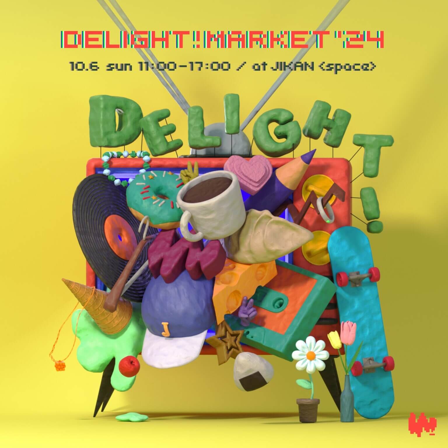 映像デザインスタジオ・JIKAN Designのイベントスペースにて、多彩な出店者が集まるマーケットイベント「DELIGHT！MARKET 2024」が、10月6日に開催。