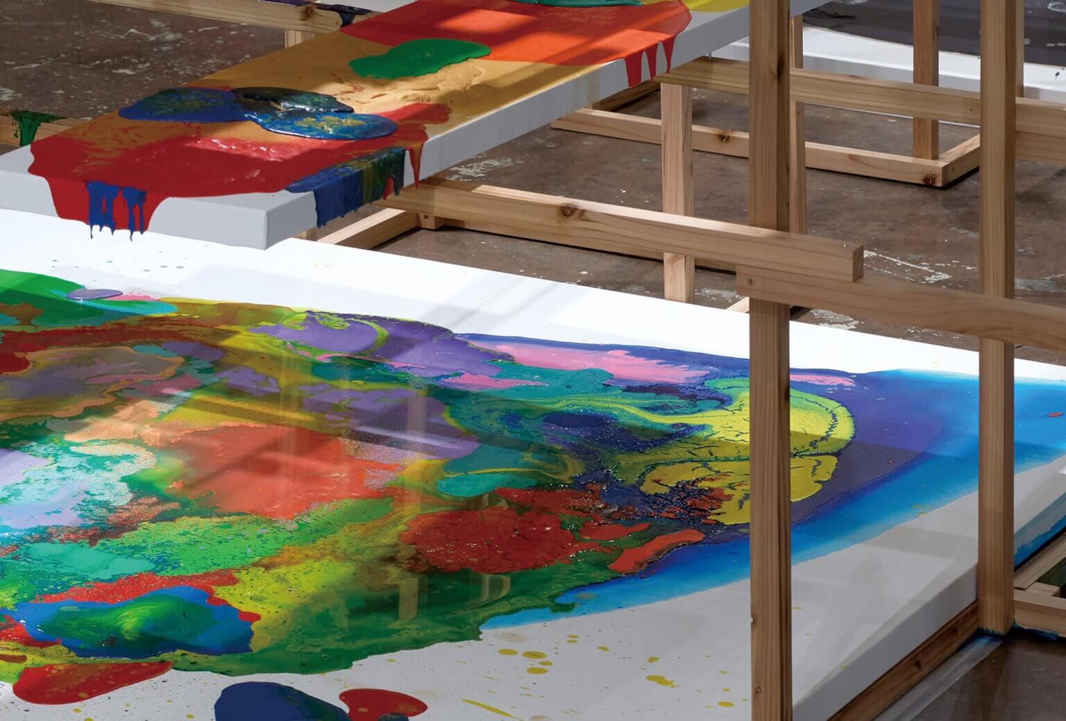 振本聖一の「3rd:melting paint」リリース展が、gallery YOSOにて7月17日から開催。ART OSAKA 2025会場で公開制作した作品を展示。