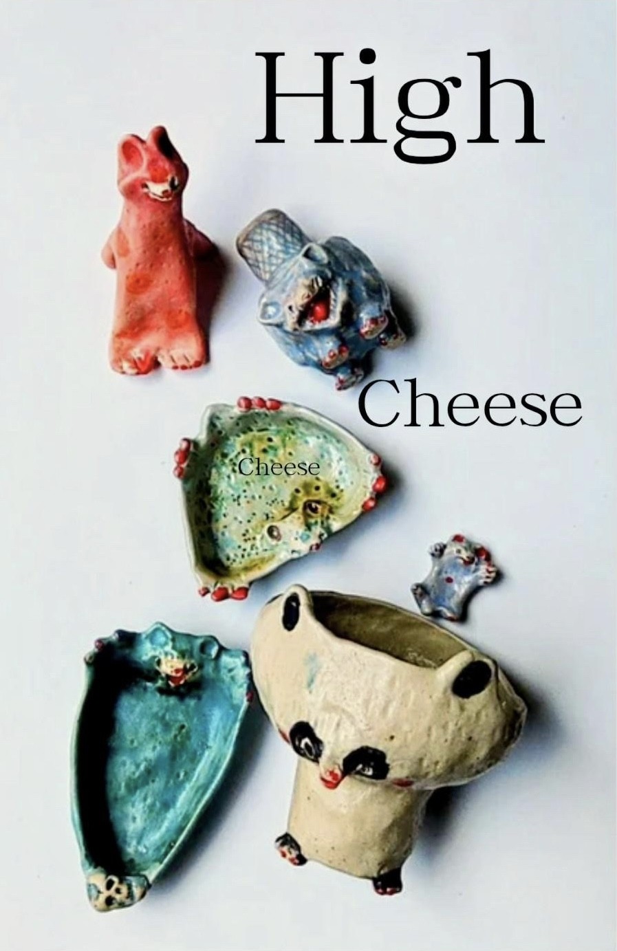 陶器作家・廣田哲哉の個展「High cheese」、NEW PURE +にて11月1日より開催。想像のイキモノをモチーフにした食器や花器など。