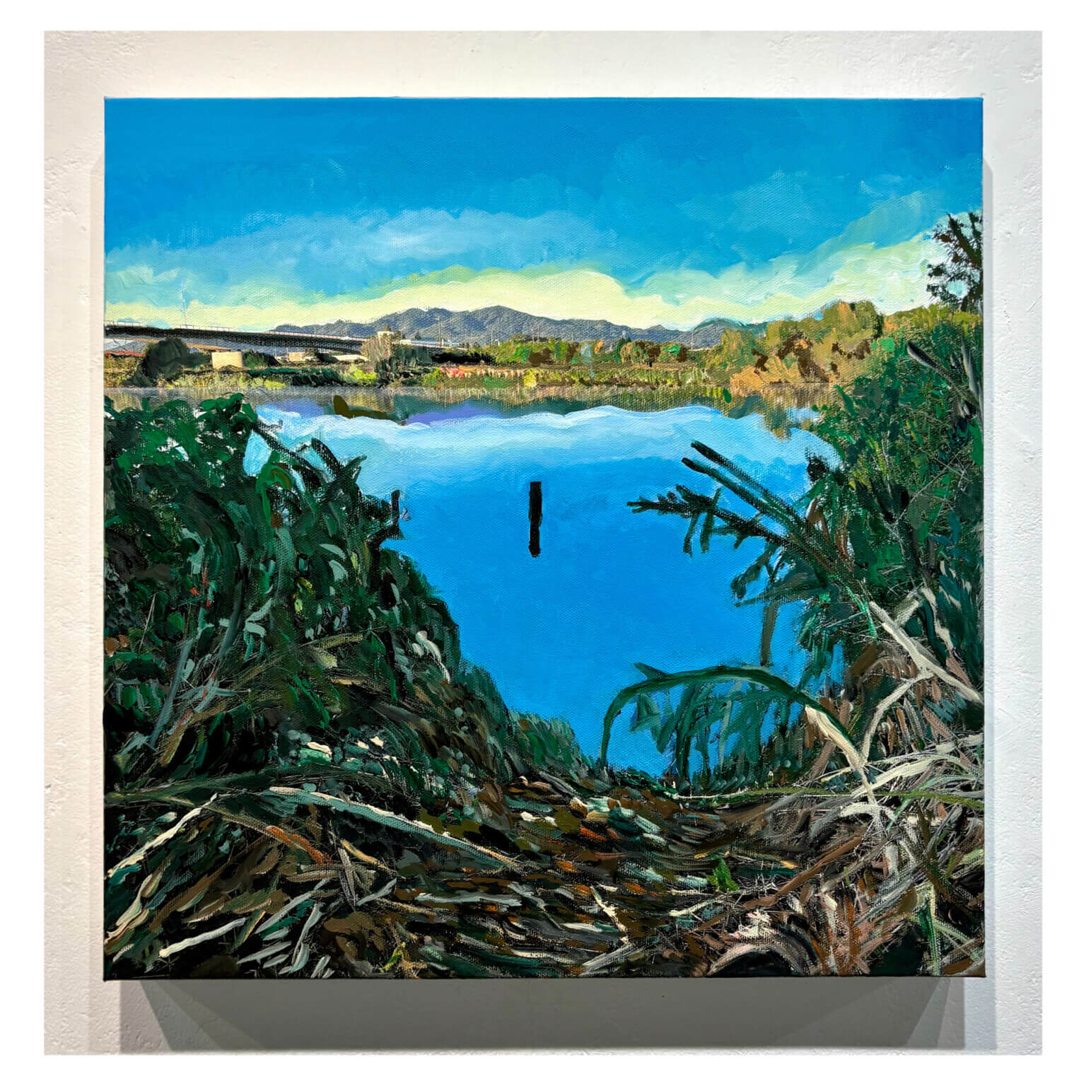 笹野ゆたかの個展「Ct〈カラット〉」、アトリエ三月にて開催中。スマホ写真をキャンバスに転写し、曖昧な記憶をなぞるように油彩やアクリルを重ねた作品群。