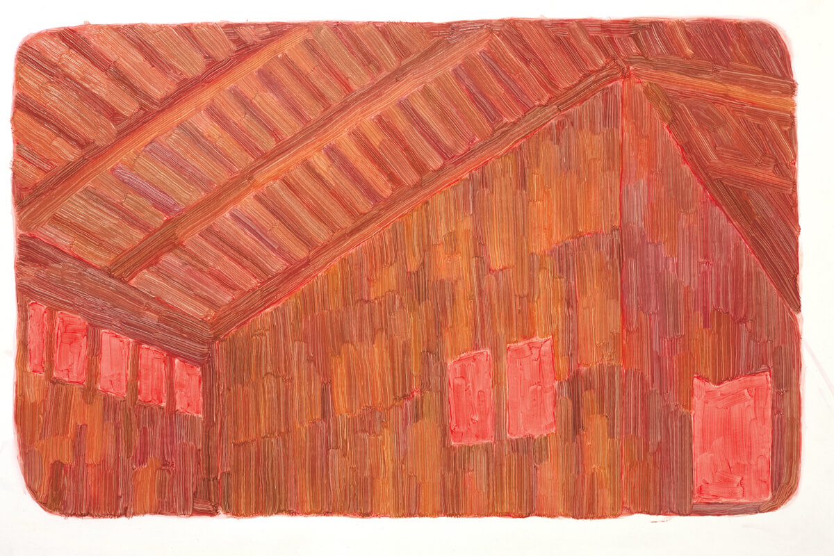 画家・山田千尋の個展「SF」、ギャラリーノマルにて1月24日から開催。SF映画を想起させる景色を描く。