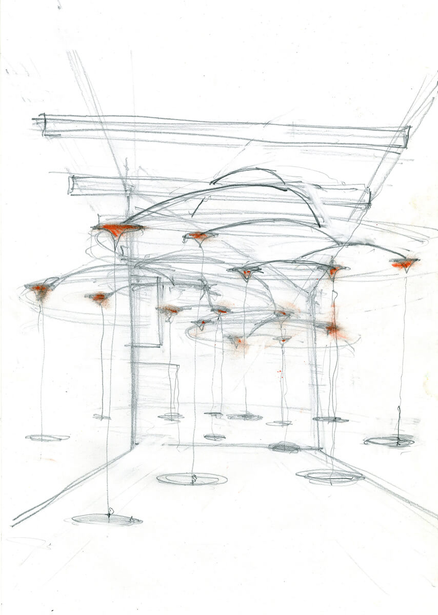 現代美術作家・今村源の個展「光におくれる」、ギャラリーノマルにて3月7日から開催。天井から吊り下げられたモビールがギャラリー空間全体を緩やかに浮遊する、体感型インスタレーション。