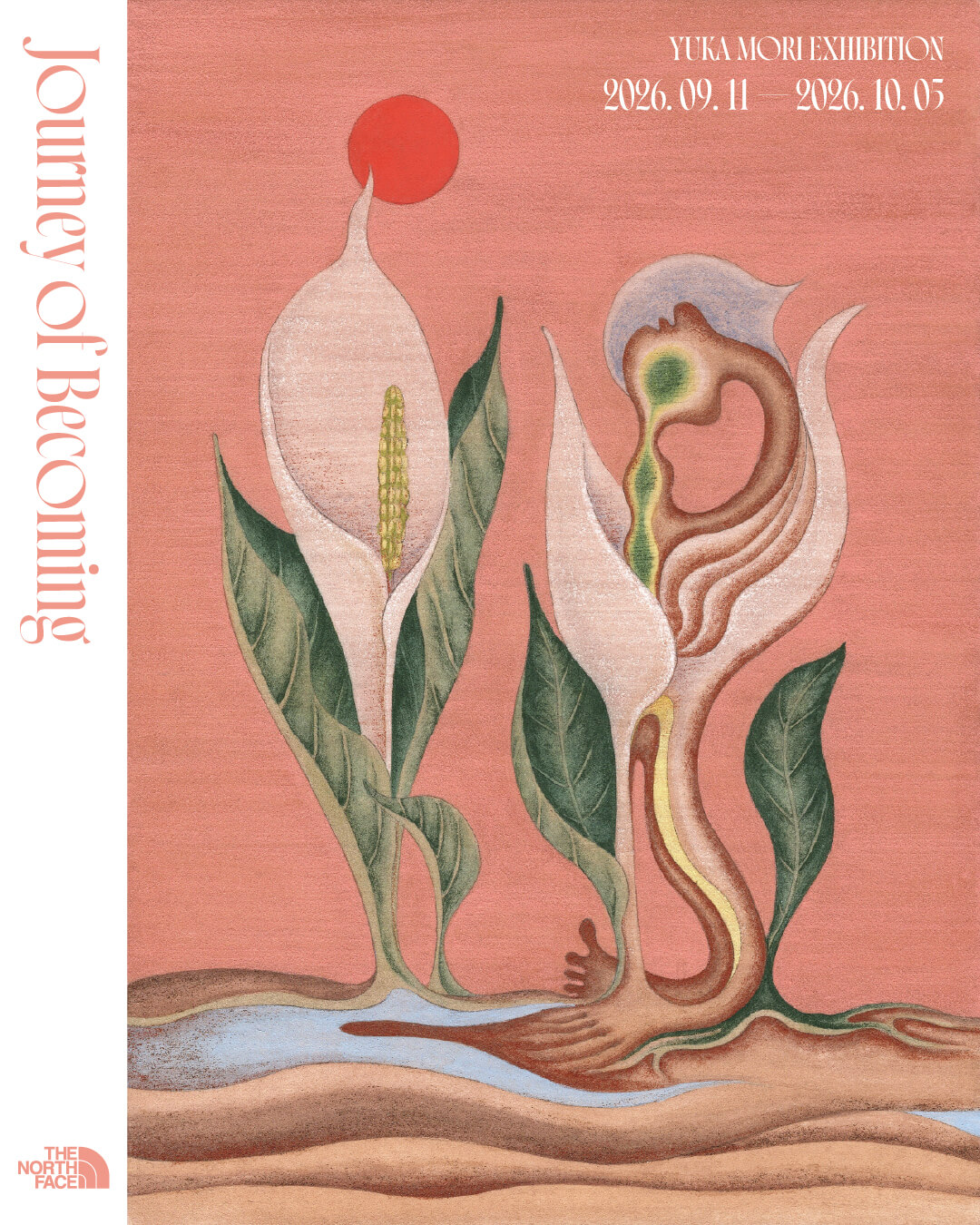 植物の身体性からインスピレーションを得た作品を描く森夕香の新作展示「Journey of Becoming」、THE NORTH FACE堀江店で9月11日より開催。
